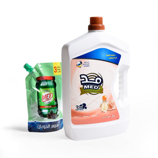مطهر ارضيات مد السعودي  3 لتر مع جل (عطر فرنسي)