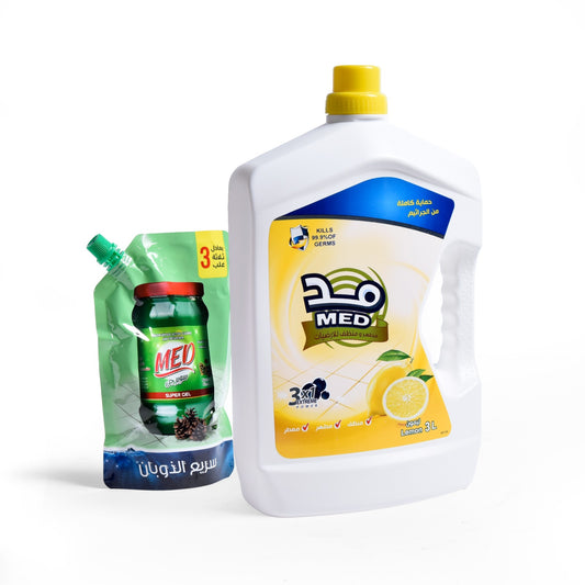 مطهر ارضيات مد السعودي  3 لتر مع جل (ليمون)